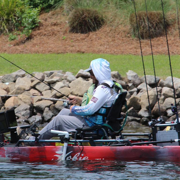 Nick Huddleston kayak fishing