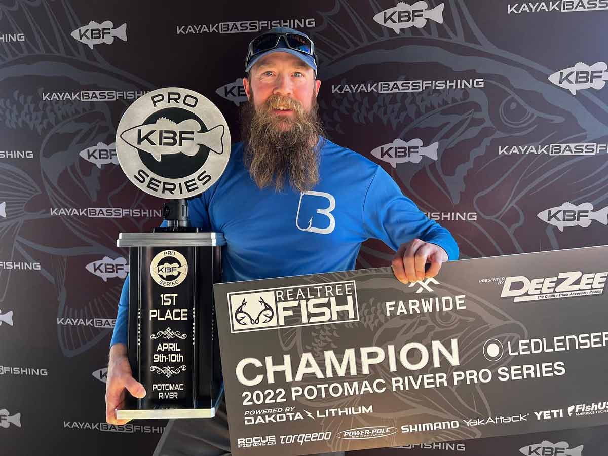 Tyler Sweet with Potomac River Pro Series trophy